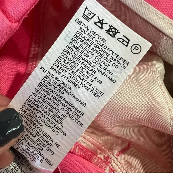 REISS Pembury High Waisted Tailored Short in Pink Size 8 - Picture 8 of 8